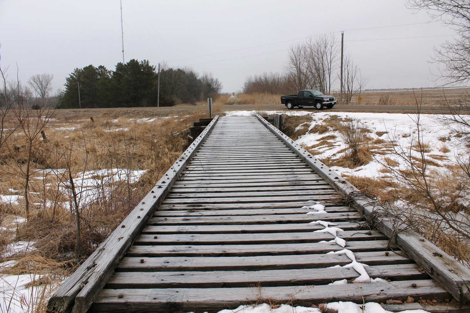 Looking east
